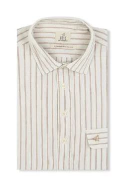 Camiseta de algodão e linho