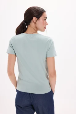 Camiseta elástica de manga curta com soft touch