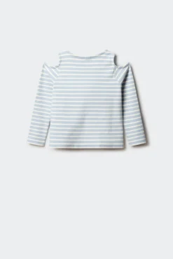 Camiseta feminina canelada ombro a ombro