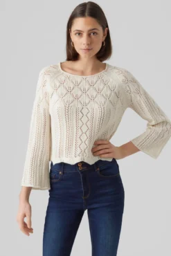 Camiseta feminina de manga comprida de malha