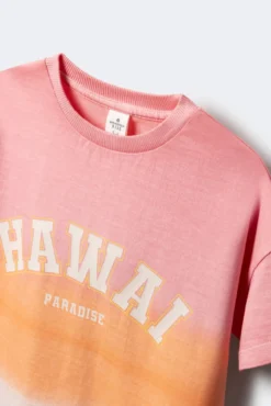 Camiseta feminina dip dye