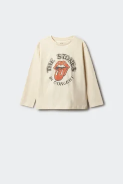 Camiseta infantil de manga comprida dos Rolling Stones