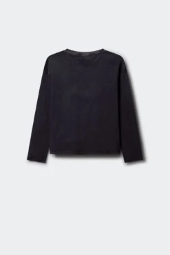Camiseta manga comprida para menina com raios de diamante