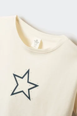 Camiseta manga curta de estrela