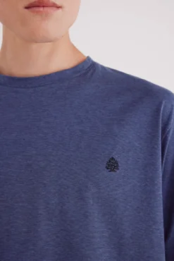 Camiseta micro listrada tecida