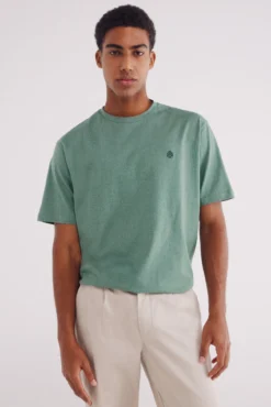 Camiseta micro listrada tecida
