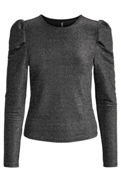Camiseta pré-mamã com mangas bufante e glitter