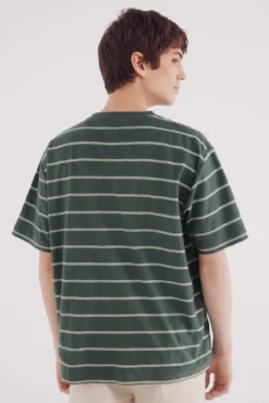 Camiseta riscas de algodão