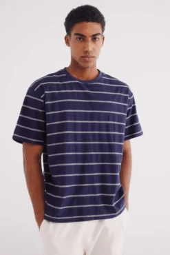 Camiseta riscas de algodão