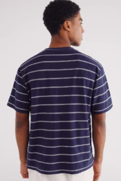 Camiseta riscas de algodão