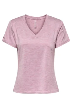 Camiseta técnica de manga curta e gola em bico