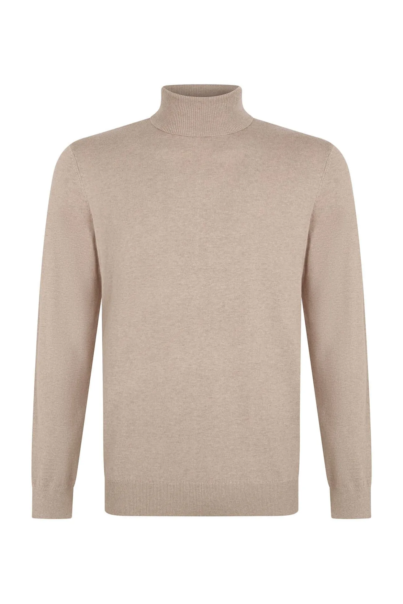 Camisola algodão caxemira gola alta
