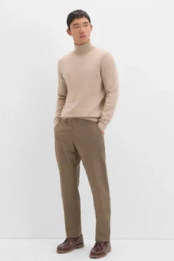 Camisola algodão caxemira gola alta