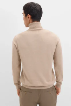 Camisola algodão caxemira gola alta