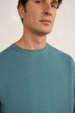 Camisola básico de favo de mel