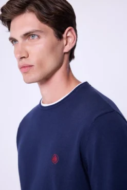 Camisola básico de gola redonda