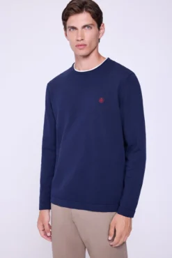 Camisola básico de gola redonda