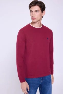 Camisola básico de gola redonda