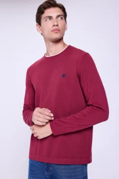 Camisola básico de gola redonda