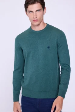 Camisola básico de gola redonda