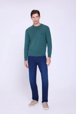Camisola básico de gola redonda