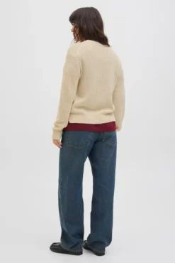 Camisola básico de malha malha