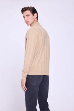Camisola Canalé com fecho médio