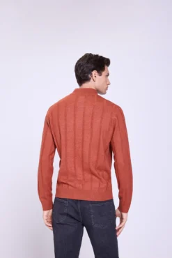 Camisola Canalé com fecho médio