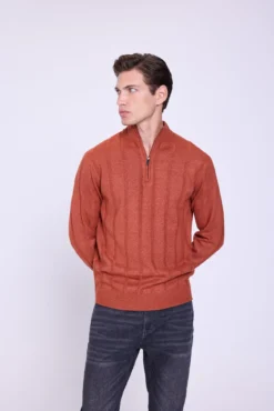 Camisola Canalé com fecho médio