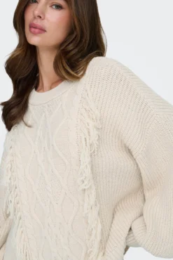 Camisola com detalhe de franjas