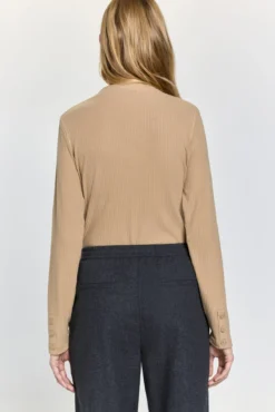 Camisola com efeito veludo cotelê de soft touch