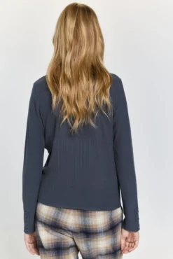 Camisola com efeito veludo cotelê de soft touch