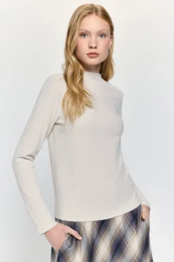 Camisola com efeito veludo cotelê de soft touch