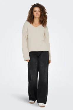 camisola com gola em V