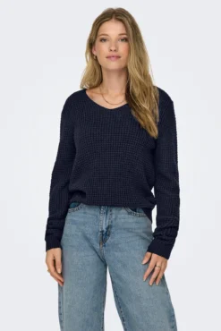 camisola com gola em V
