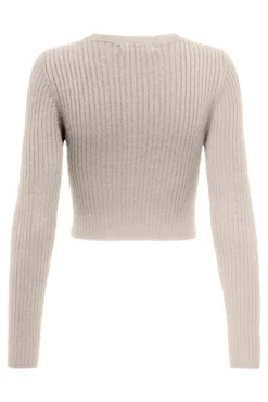 Camisola cropped canelada