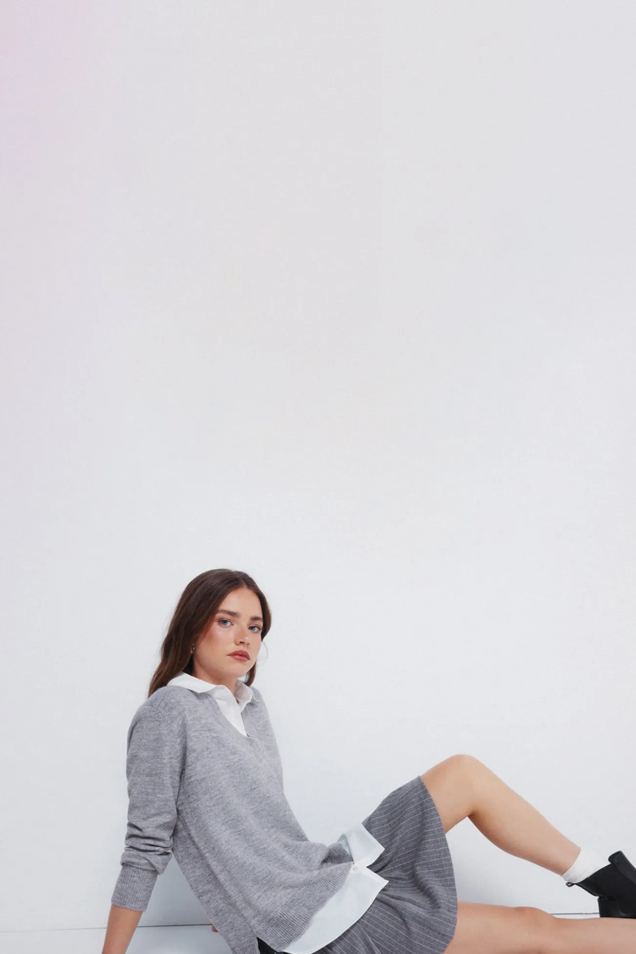 Camisola de camisa combinada