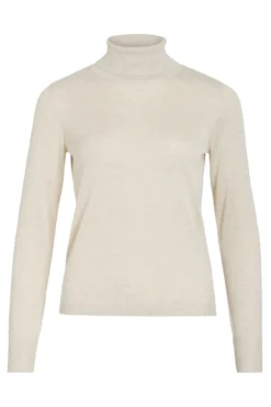 Camisola de gola alta com viscose
