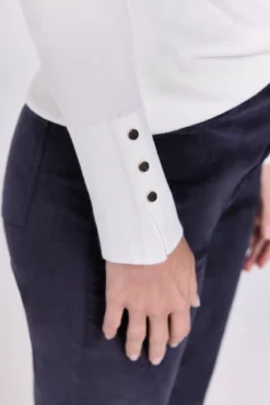 Camisola de gola alta de viscose
