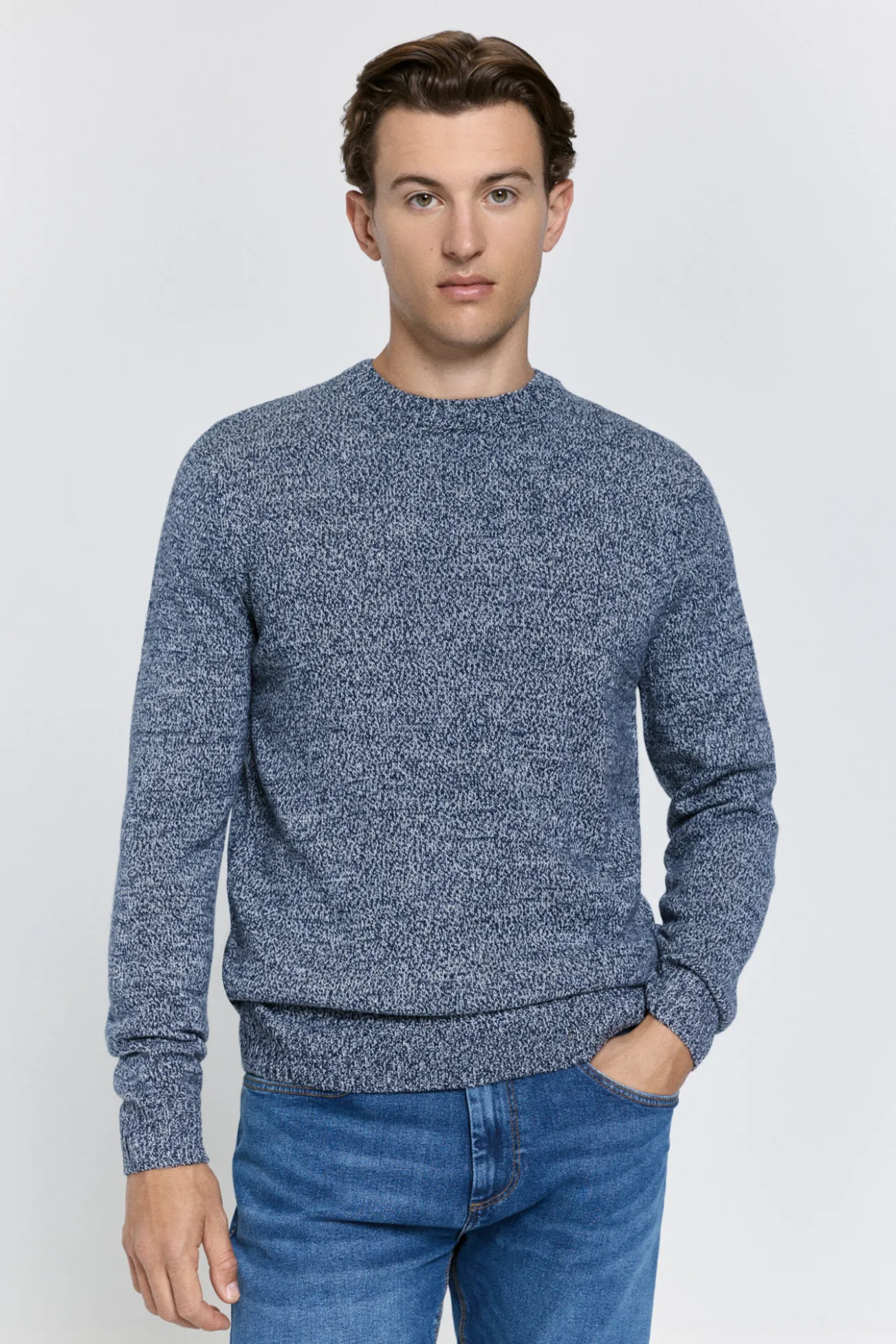 Camisola de gola caixa