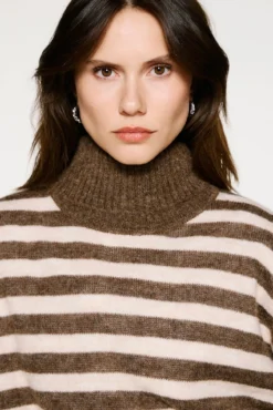 Camisola de gola de lã e alpaca