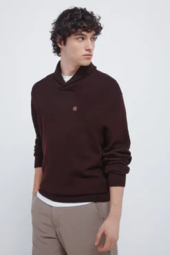 Camisola de gola estilo smoking