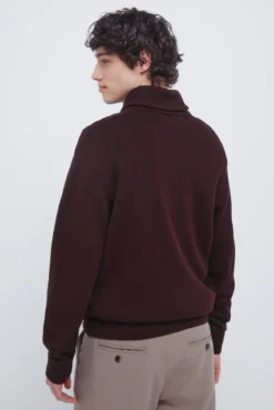 Camisola de gola estilo smoking