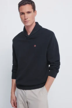 Camisola de gola estilo smoking