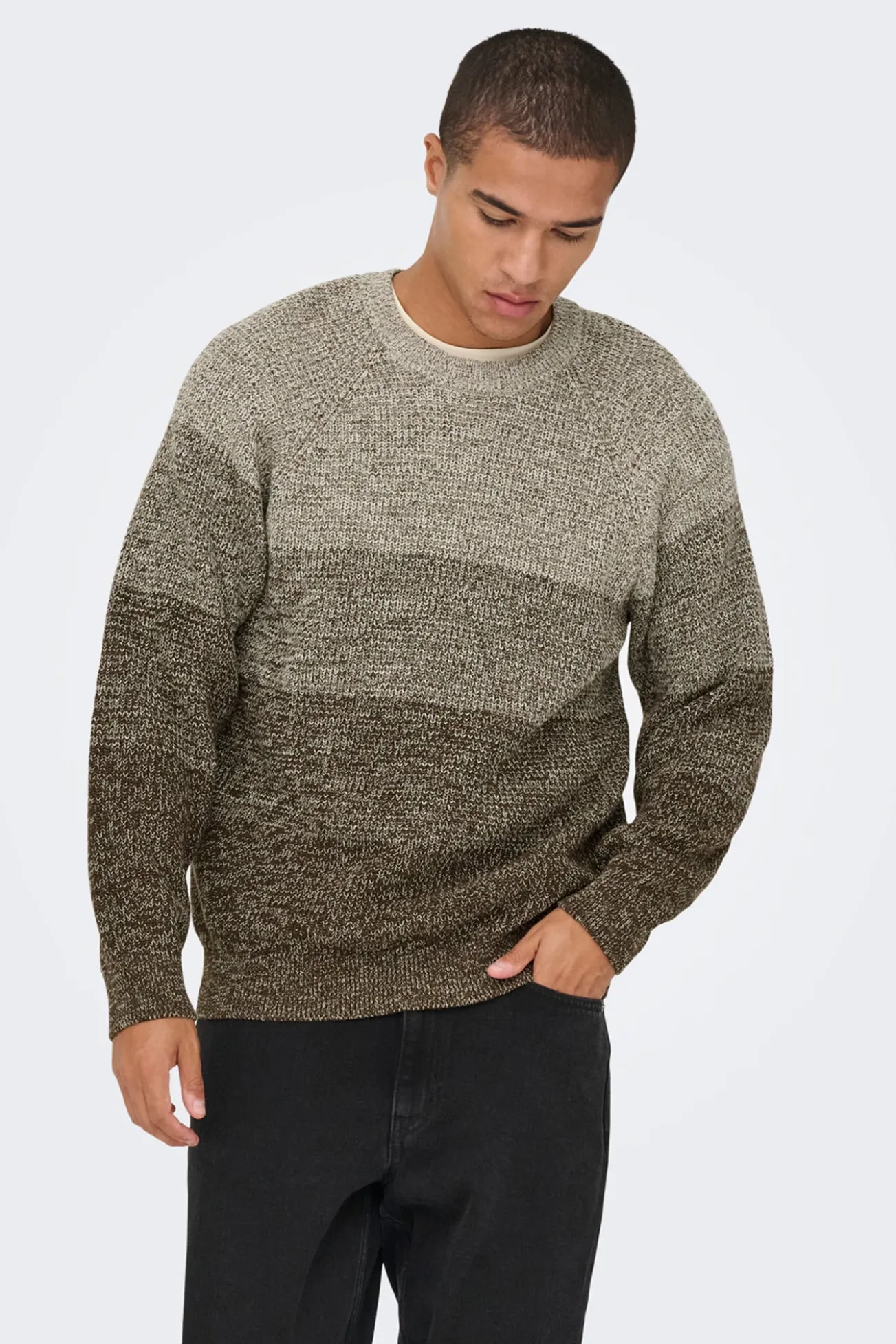 Camisola de gola redonda