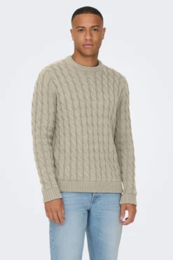 Camisola de gola redonda