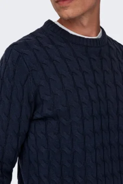 Camisola de gola redonda