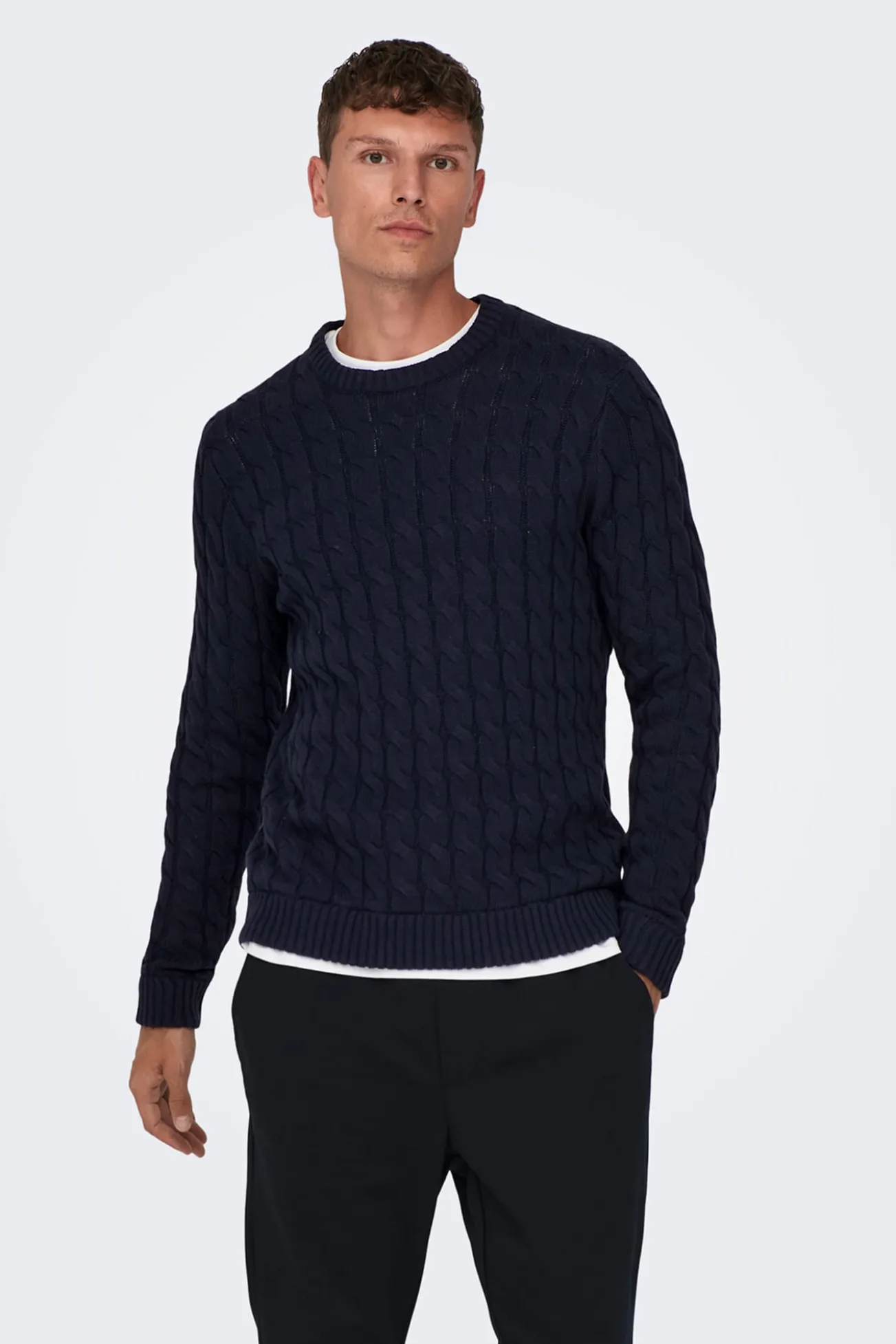 Camisola de gola redonda