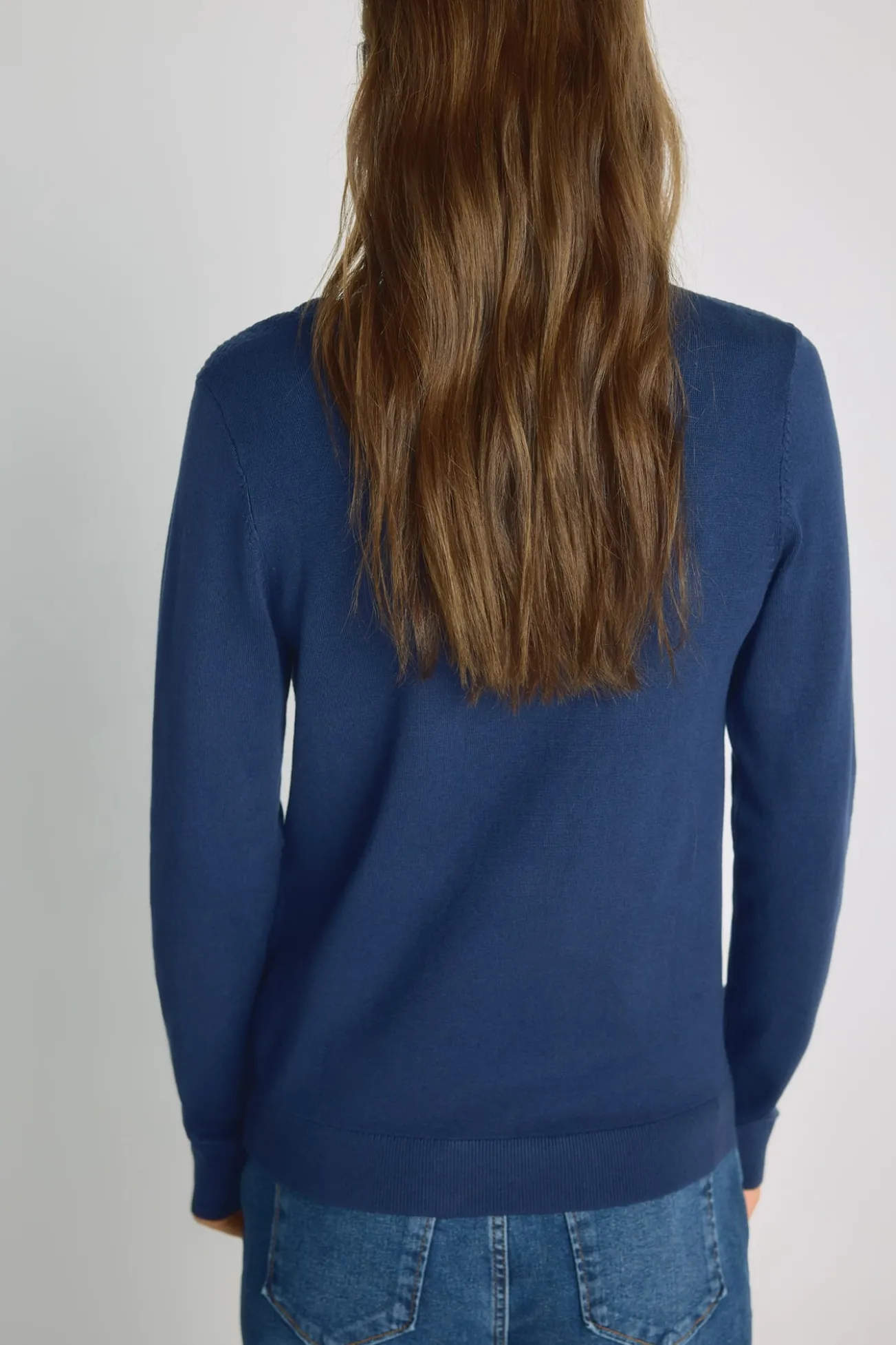 Camisola de gola redonda com estrutura