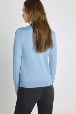 Camisola de gola redonda com estrutura